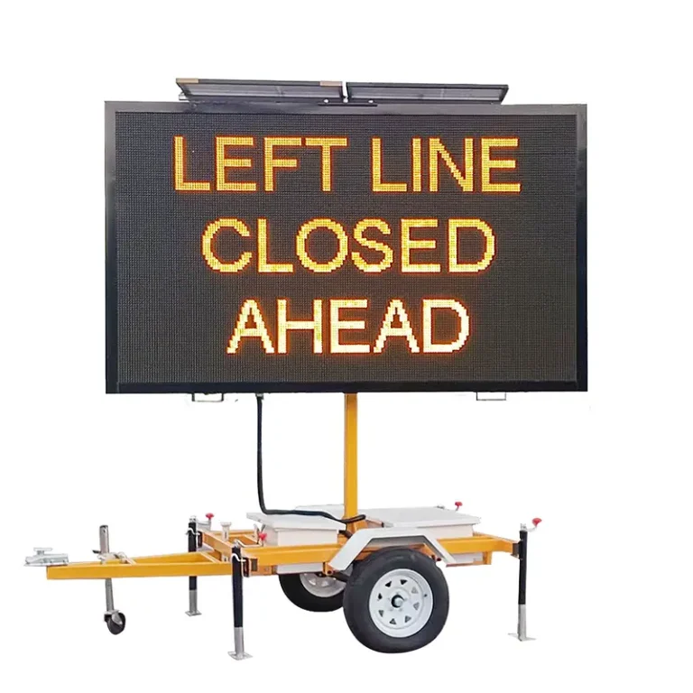 Solar-Powered Mobile Changeable Message Sign