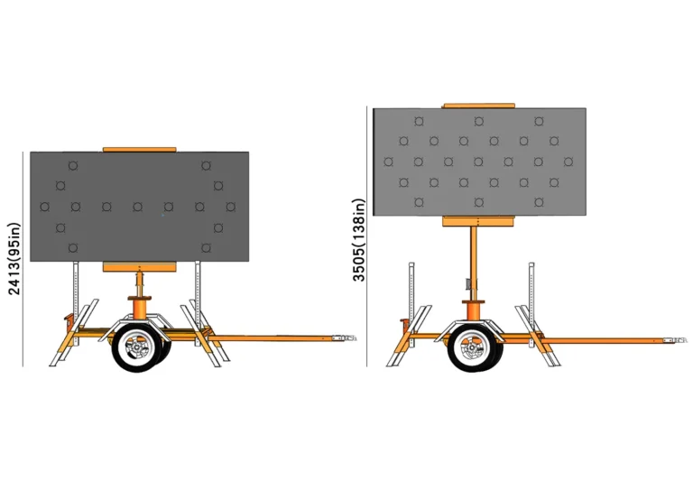 Movable Solar Vertical Mast Arrow Boards